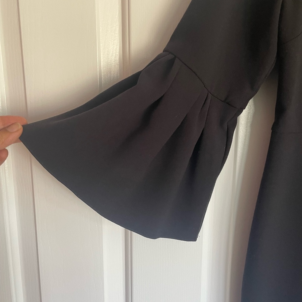 Ann Taylor Black Bell Sleeve A line Shift Dress 8P NWT - Picture 6 of 16